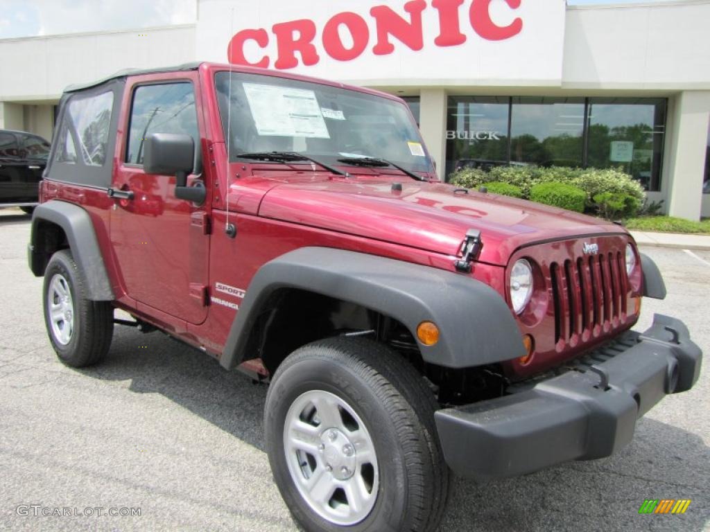 2011 Wrangler Sport 4x4 - Deep Cherry Red Crystal Pearl / Black photo #1