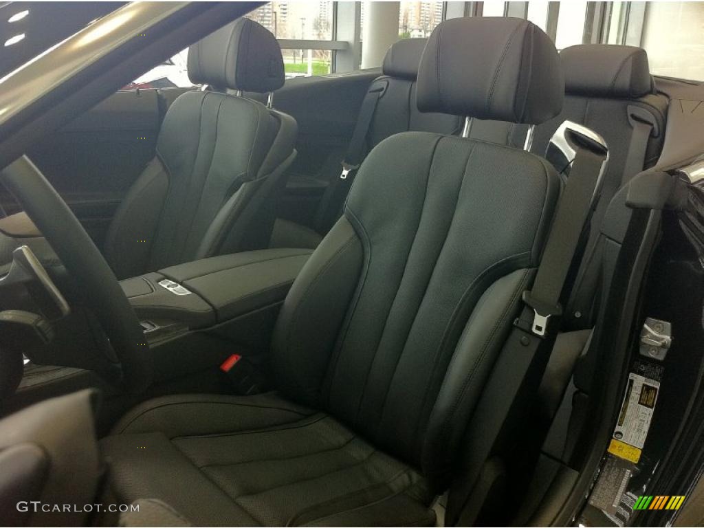 Black Nappa Leather Interior 2012 BMW 6 Series 650i Convertible Photo #48466605