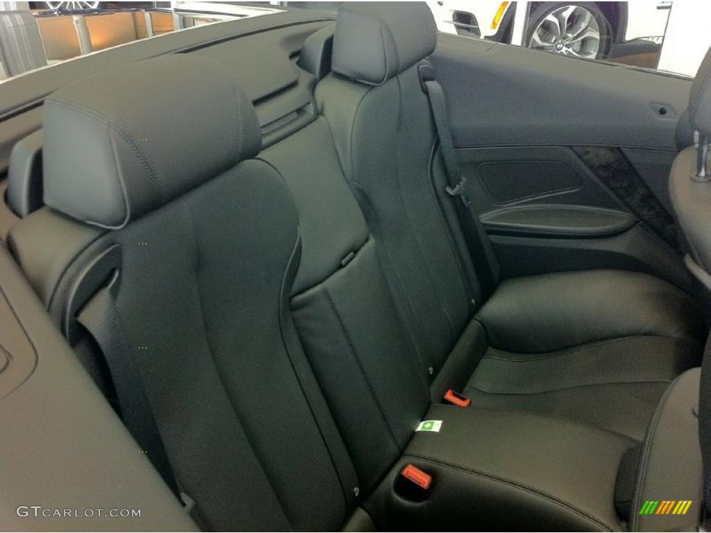 Black Nappa Leather Interior 2012 BMW 6 Series 650i Convertible Photo #48466680