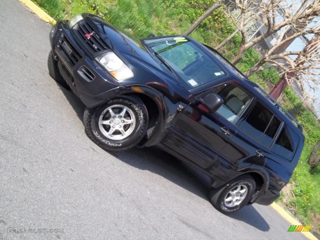 2001 Montero XLS 4x4 - Solano Black Pearl / Gray photo #22
