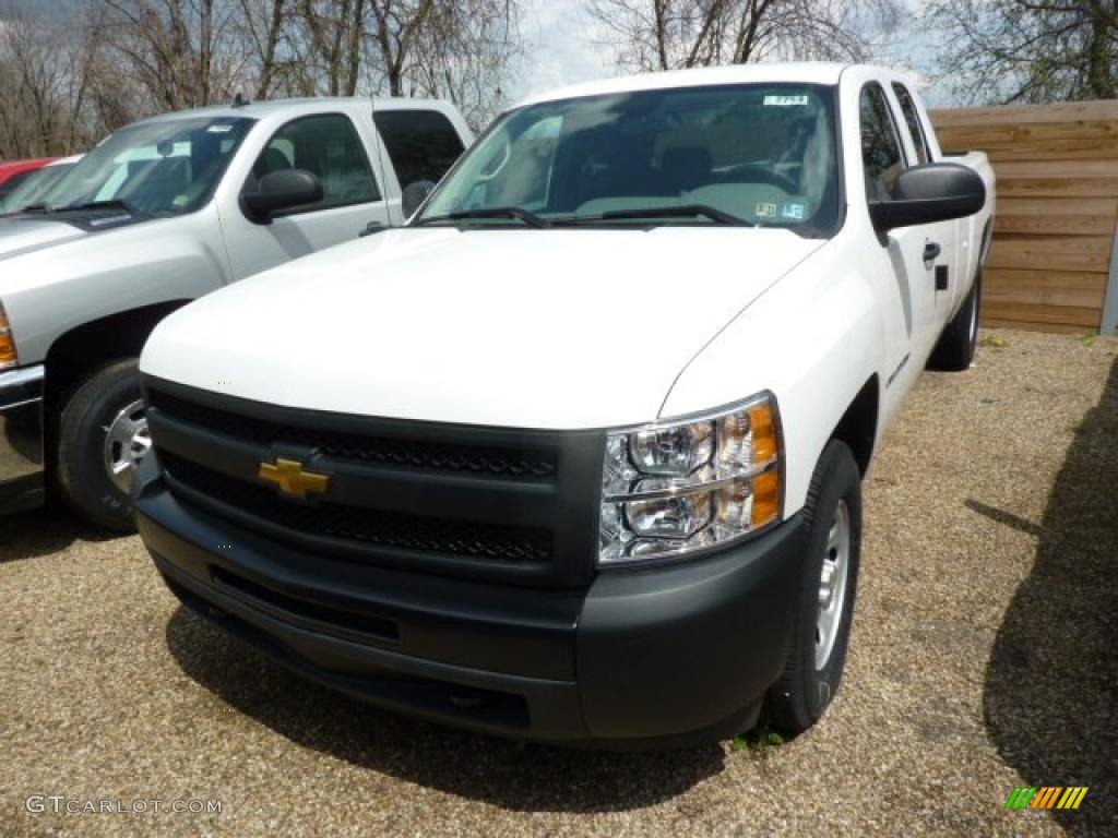 2011 Silverado 1500 Extended Cab 4x4 - Summit White / Dark Titanium photo #3