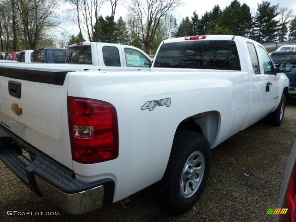 2011 Silverado 1500 Extended Cab 4x4 - Summit White / Dark Titanium photo #4