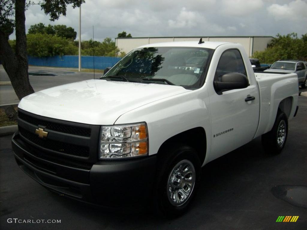 2009 Silverado 1500 Regular Cab - Summit White / Dark Titanium photo #1