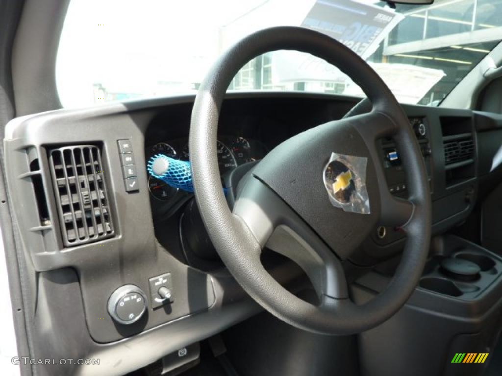 2011 Chevrolet Express Cutaway 3500 Moving Van Medium Pewter Steering Wheel Photo #48468600
