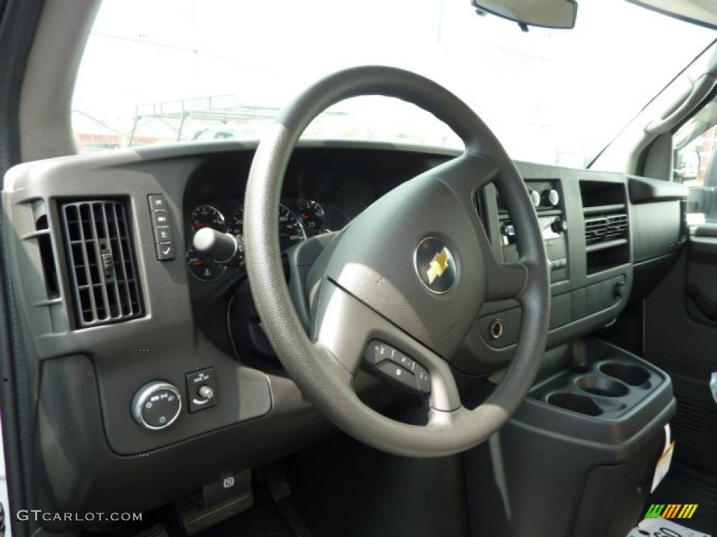 2011 Chevrolet Express Cutaway 3500 Utility Van Medium Pewter Steering Wheel Photo #48468894