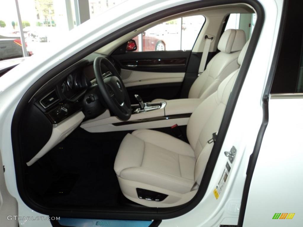 Oyster/Black Interior 2012 BMW 7 Series 750Li Sedan Photo #48470298