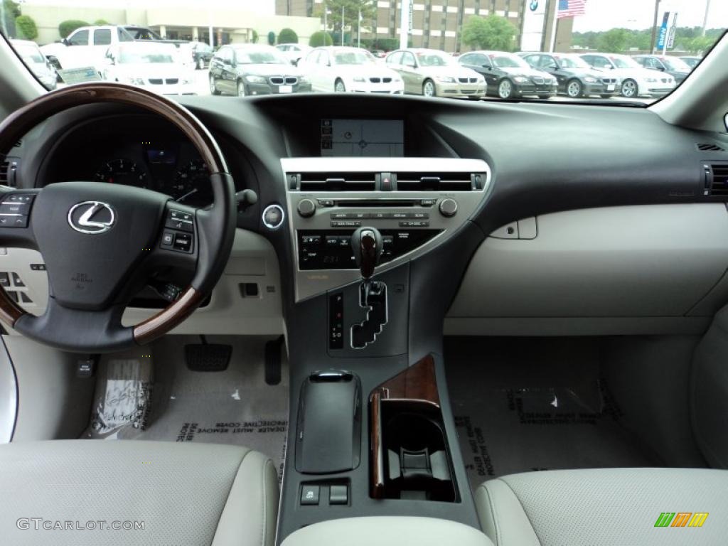 2010 Lexus RX 350 Light Gray/Espresso Birds-Eye Maple Dashboard Photo #48470655