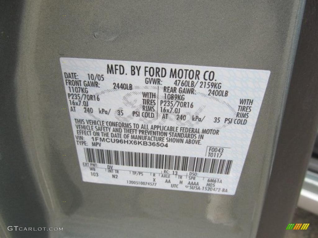 2006 Escape Hybrid 4WD - Titanium Green Metallic / Medium/Dark Flint photo #14