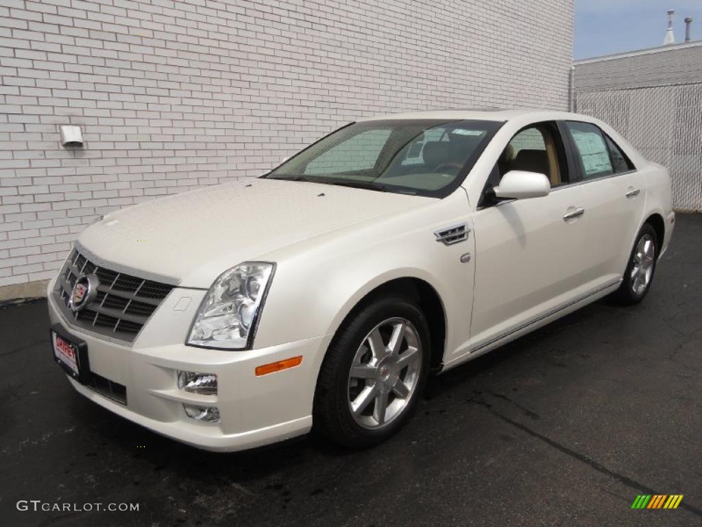 White Diamond Tricoat Cadillac STS