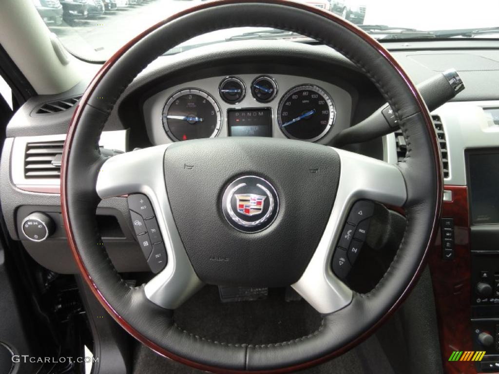 2011 Cadillac Escalade EXT Premium AWD Ebony/Ebony Steering Wheel Photo #48472710