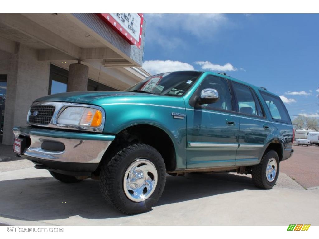 1997 Expedition XLT 4x4 - Pacific Green Metallic / Medium Graphite photo #14