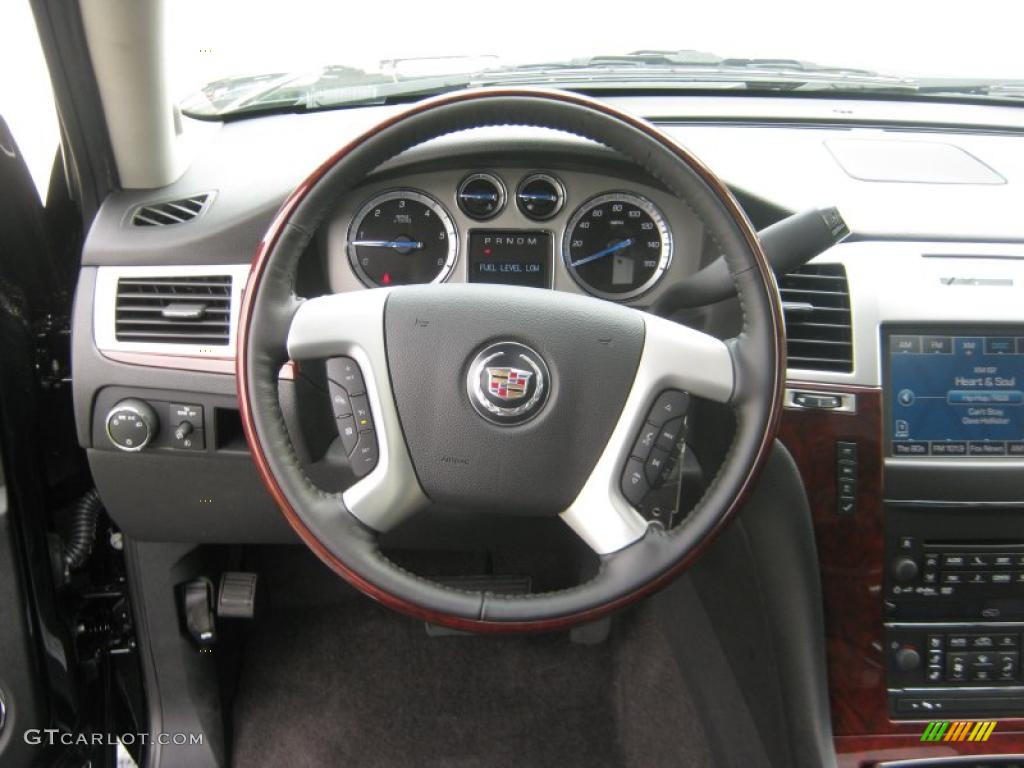 2011 Cadillac Escalade EXT Premium AWD Ebony/Ebony Steering Wheel Photo #48472986