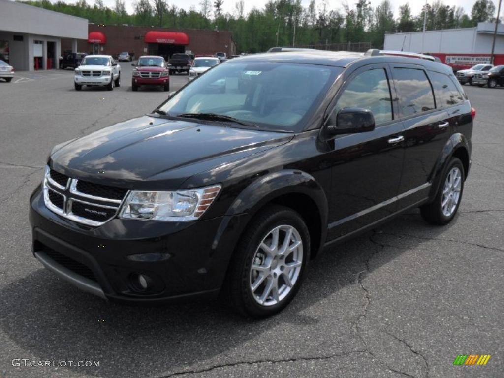 Brilliant Black Crystal Pearl 2011 Dodge Journey Crew Exterior Photo #48473778