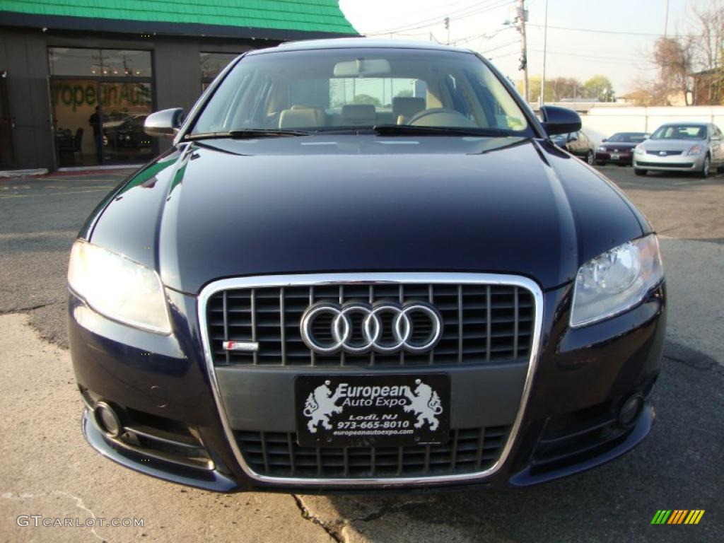 2008 A4 2.0T Special Edition quattro Sedan - Deep Sea Blue Pearl Effect / Beige photo #9