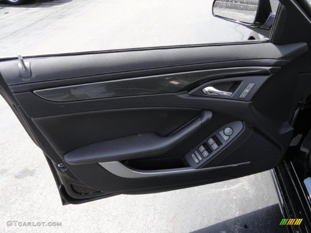 2011 Cadillac CTS 4 3.6 AWD Sedan Ebony Door Panel Photo #48474090