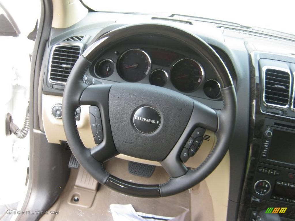 2011 Acadia Denali - White Diamond Tintcoat / Cashmere photo #9