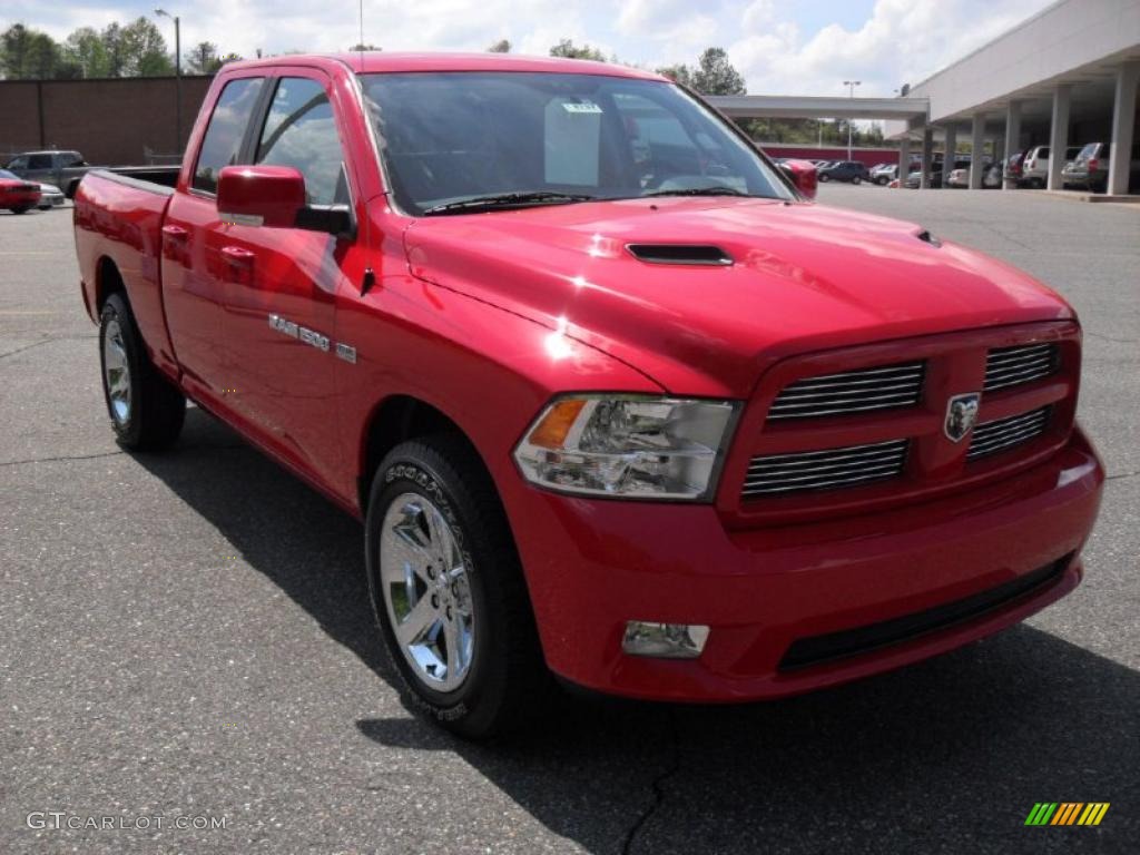 Flame Red 2011 Dodge Ram 1500 Sport Quad Cab 4x4 Exterior Photo #48474723