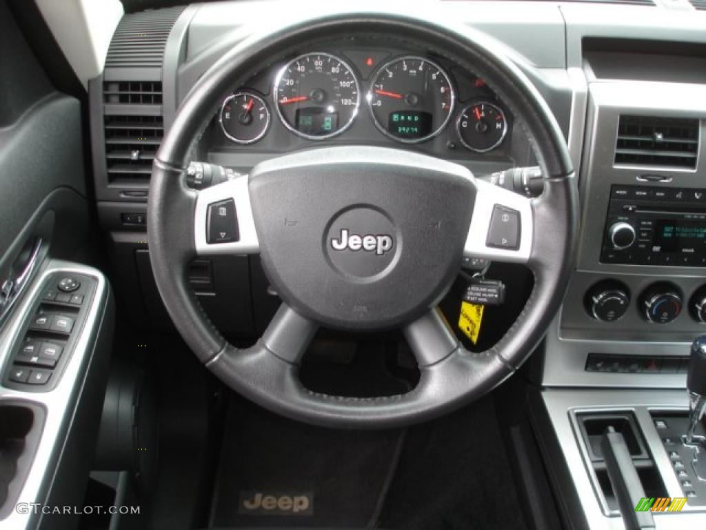 2009 Jeep Liberty Limited Dark Slate Gray Steering Wheel Photo #48476001