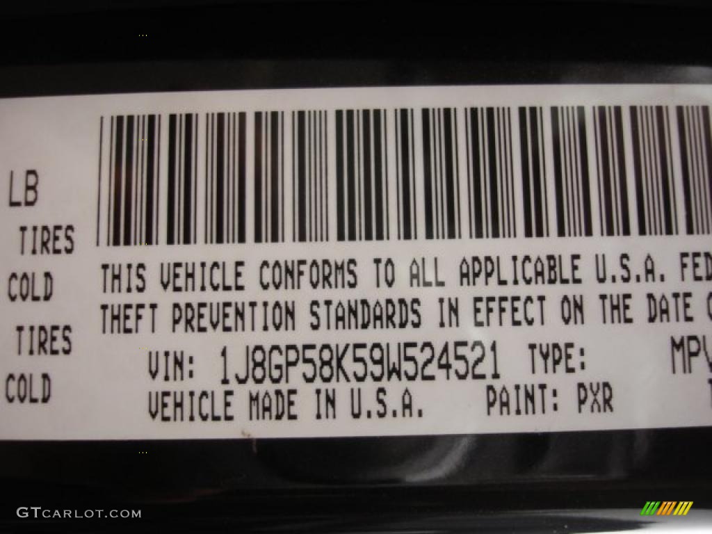 2009 Jeep Liberty Limited Color Code Photos