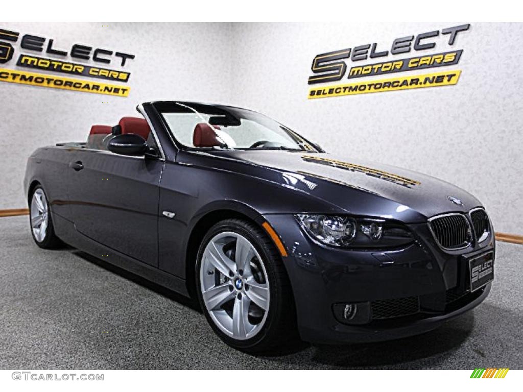 2008 3 Series 335i Convertible - Sparkling Graphite Metallic / Coral Red/Black photo #3