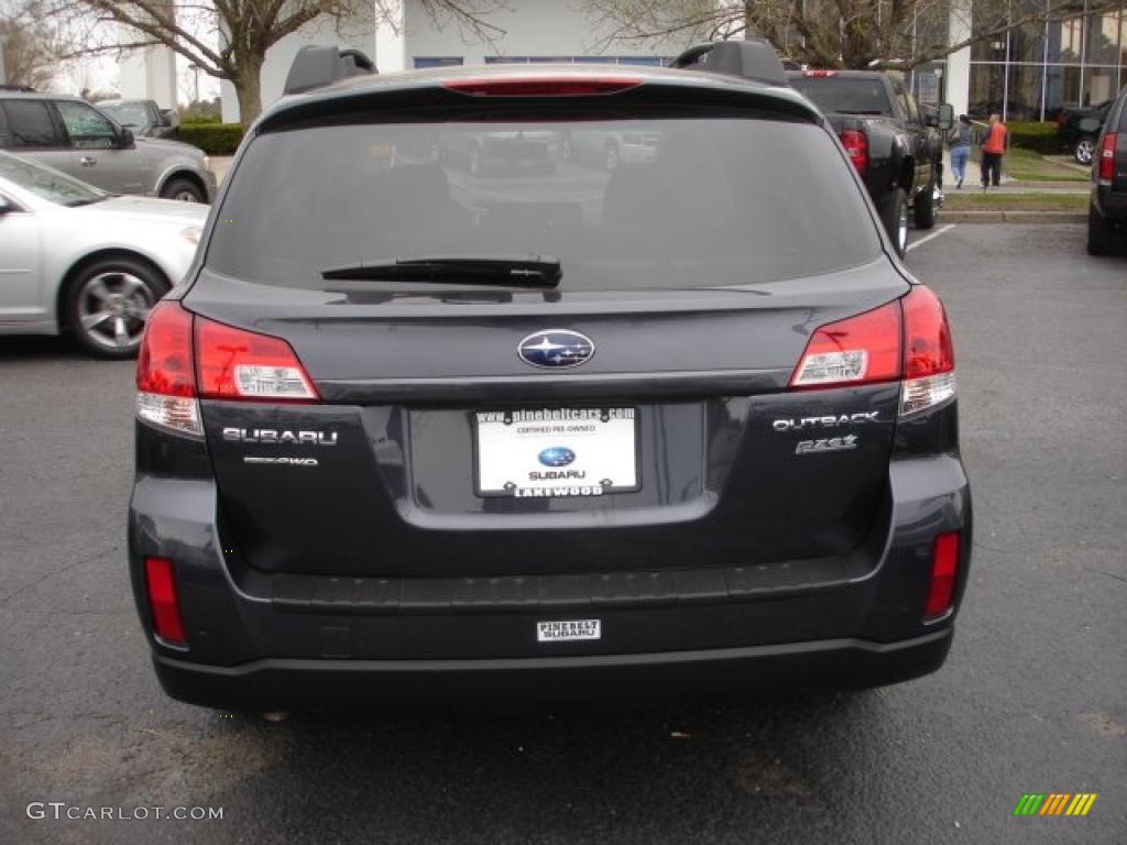 2011 Outback 2.5i Premium Wagon - Graphite Gray Metallic / Off Black photo #5