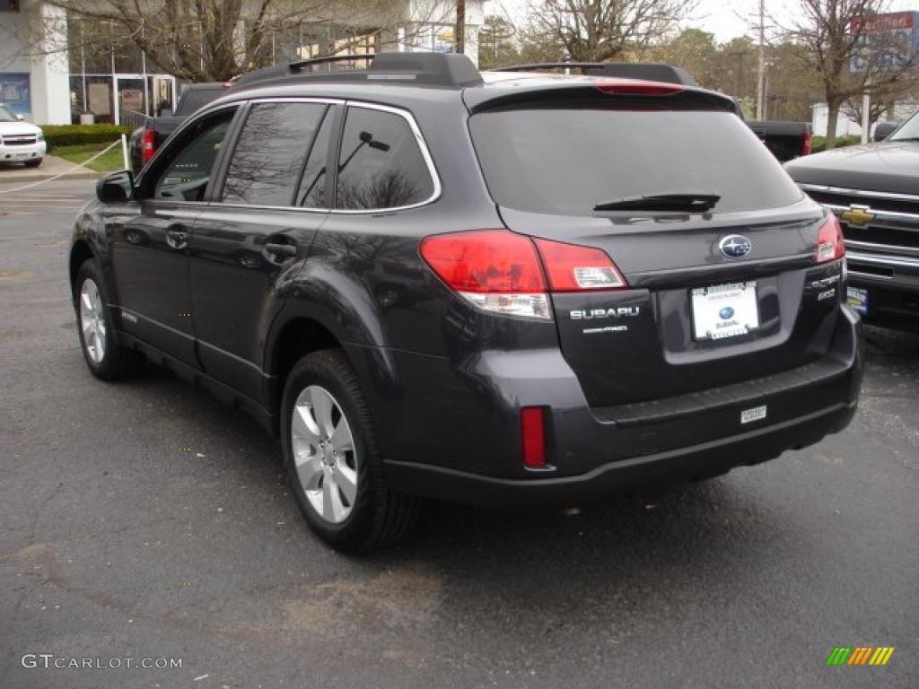 2011 Outback 2.5i Premium Wagon - Graphite Gray Metallic / Off Black photo #6