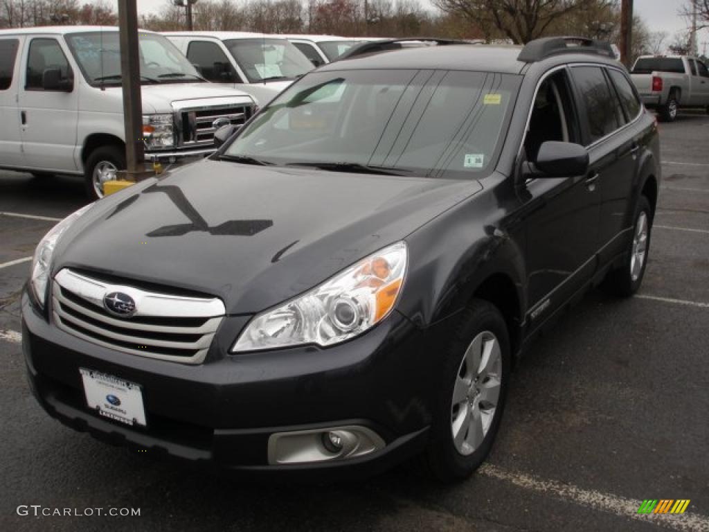 2011 Outback 2.5i Premium Wagon - Graphite Gray Metallic / Off Black photo #1