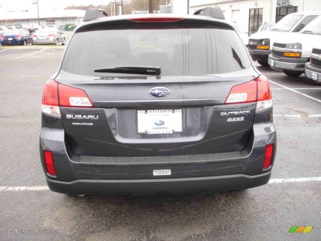 2011 Outback 2.5i Premium Wagon - Graphite Gray Metallic / Off Black photo #5
