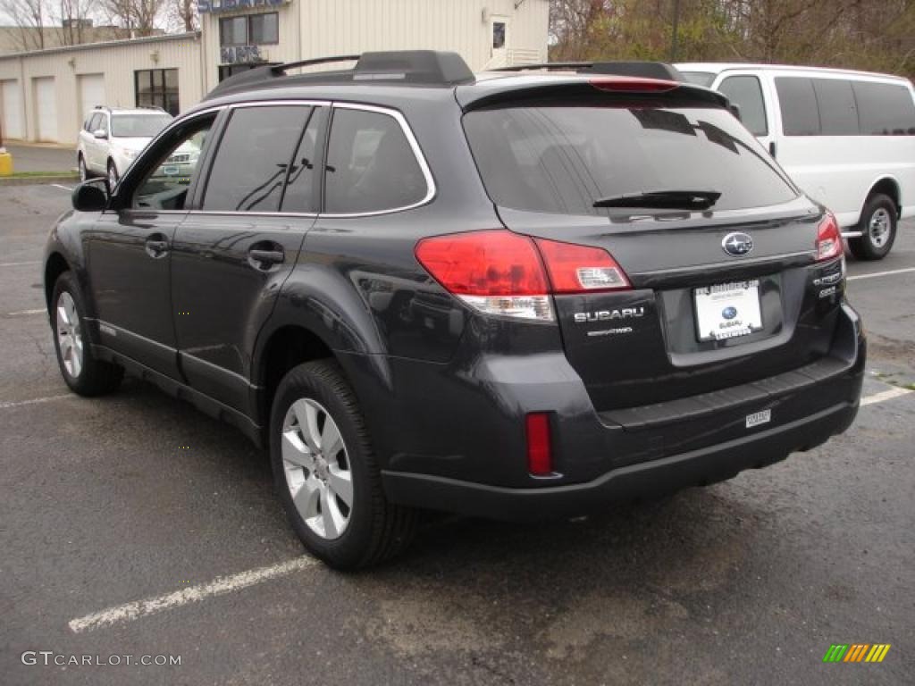 2011 Outback 2.5i Premium Wagon - Graphite Gray Metallic / Off Black photo #6