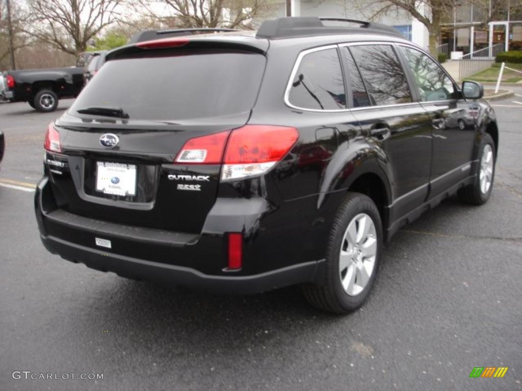 2011 Outback 2.5i Premium Wagon - Crystal Black Silica / Warm Ivory photo #4