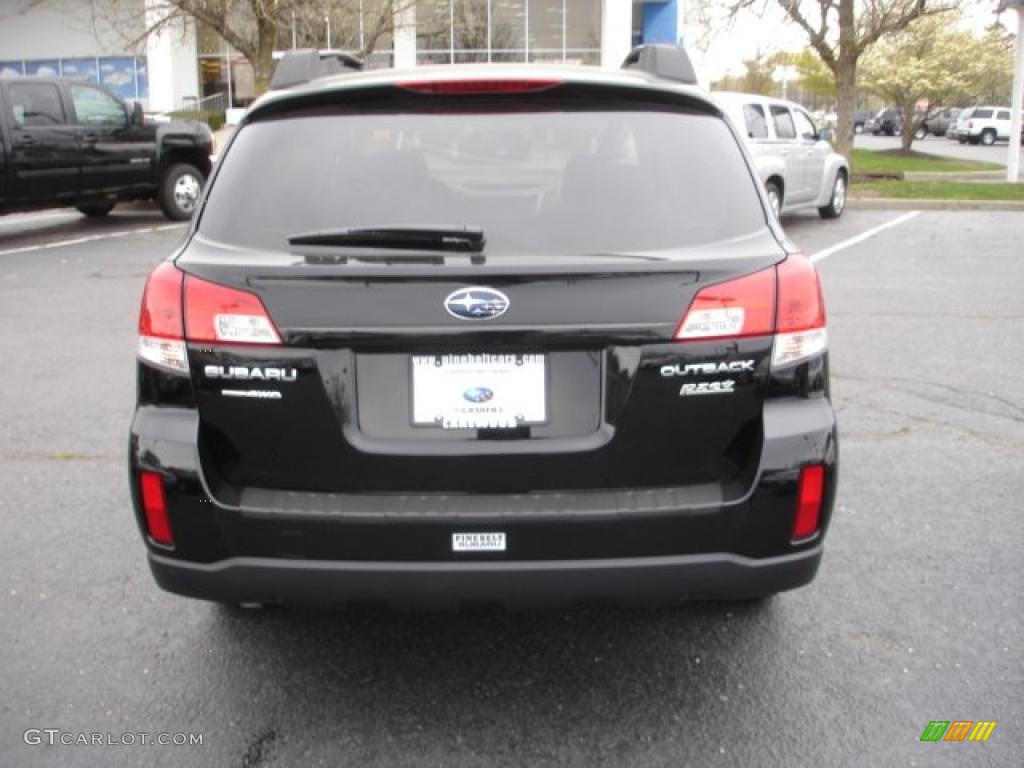 2011 Outback 2.5i Premium Wagon - Crystal Black Silica / Warm Ivory photo #5