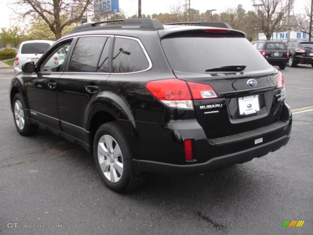 2011 Outback 2.5i Premium Wagon - Crystal Black Silica / Warm Ivory photo #6