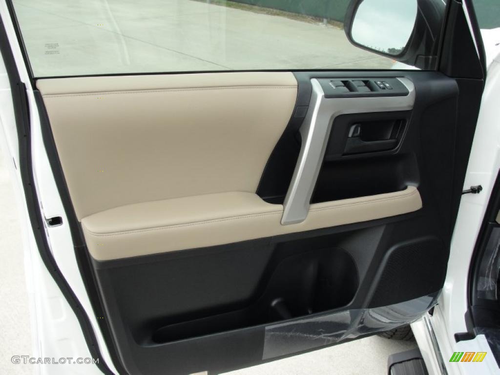 2011 4Runner SR5 - Blizzard White Pearl / Sand Beige Leather photo #26