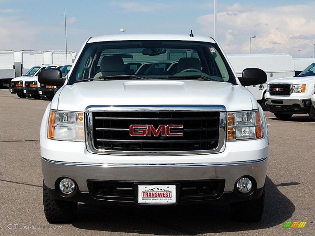 2008 Sierra 1500 SLE Crew Cab 4x4 - Summit White / Light Titanium photo #2