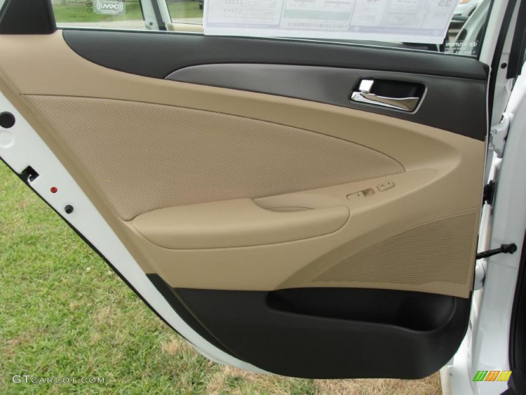 2011 Hyundai Sonata Hybrid Camel Door Panel Photo #48477321