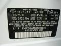 2011 Hyundai Sonata Hybrid Info Tag