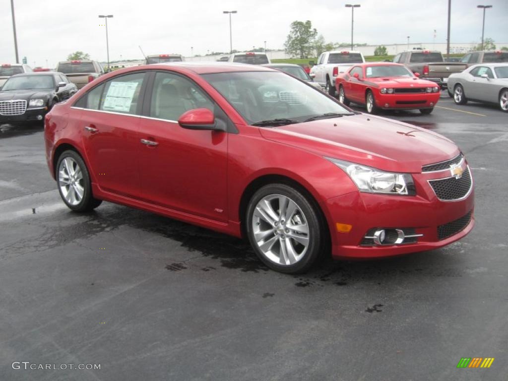 Crystal Red Metallic Tintcoat 2011 Chevrolet Cruze LTZ/RS Exterior Photo #48478650