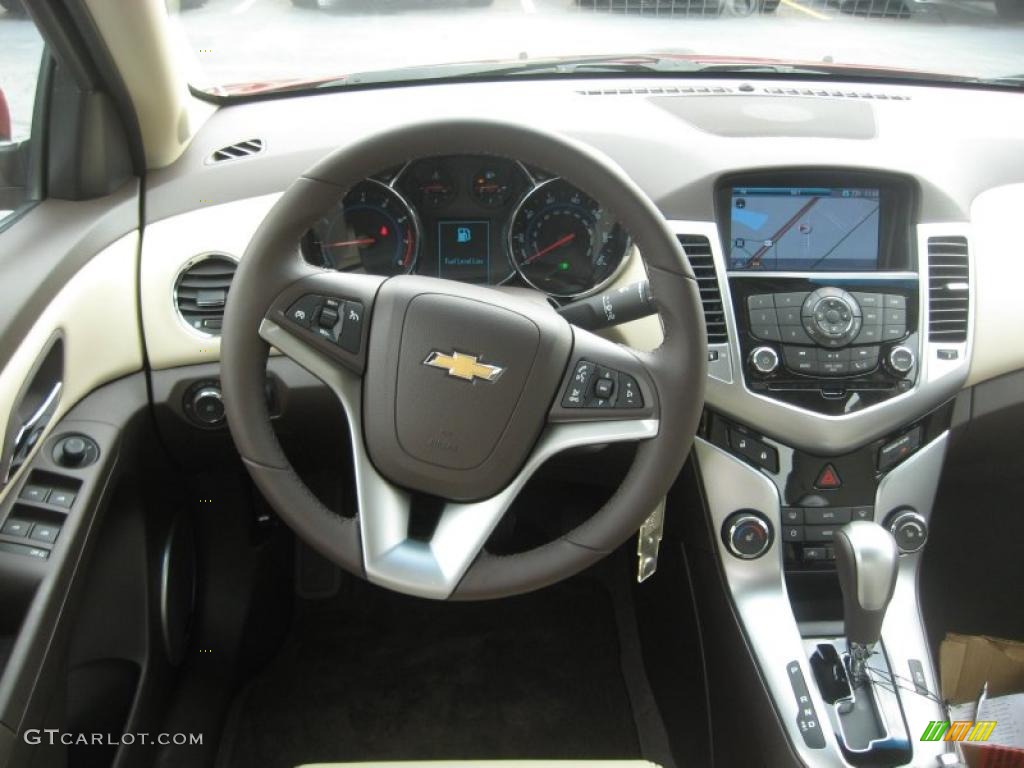 2011 Chevrolet Cruze LTZ/RS Cocoa/Light Neutral Leather Dashboard Photo #48478737