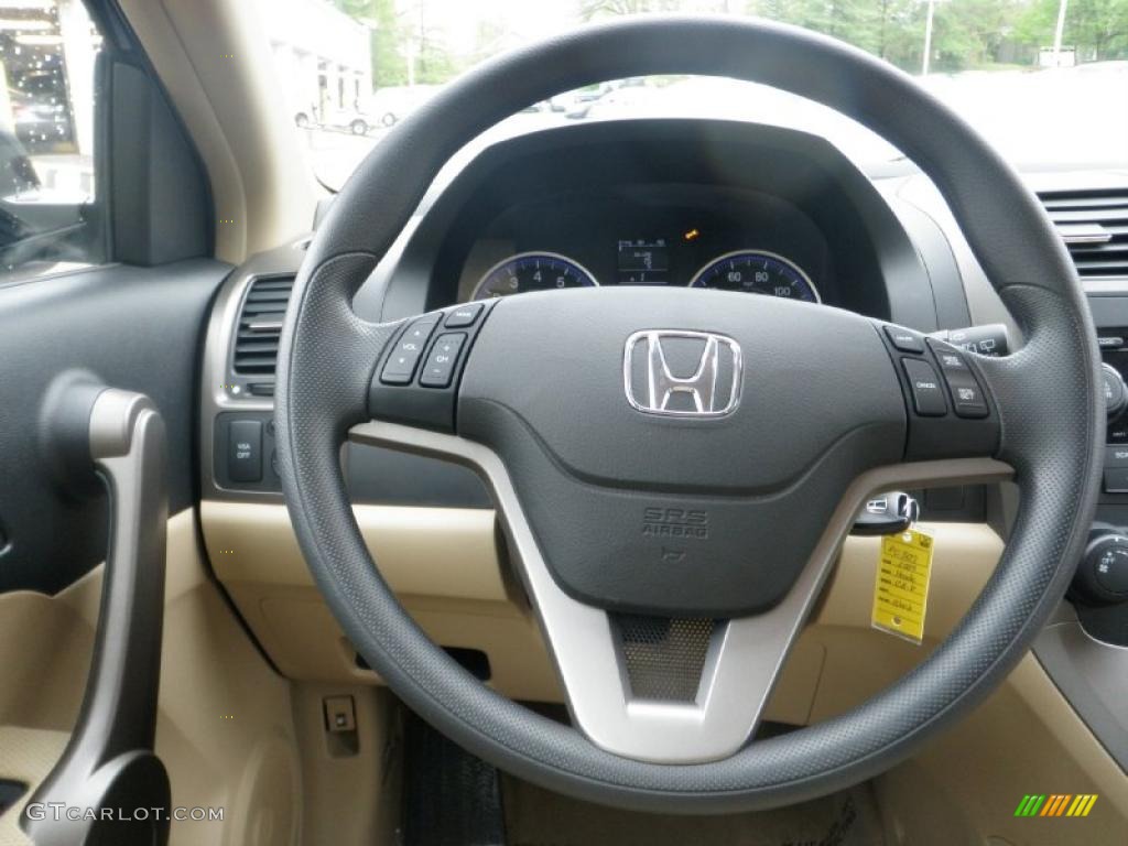 2009 Honda CR-V EX Ivory Steering Wheel Photo #48479616