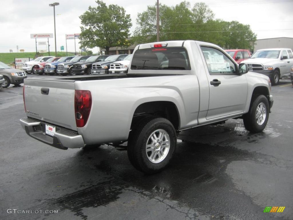 Sheer Silver Metallic 2011 Chevrolet Colorado LT Regular Cab 4x4 Exterior Photo #48479766