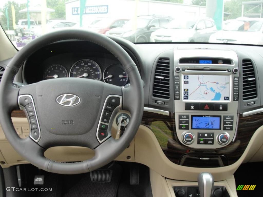 2011 Hyundai Santa Fe Limited Beige Dashboard Photo #48479814