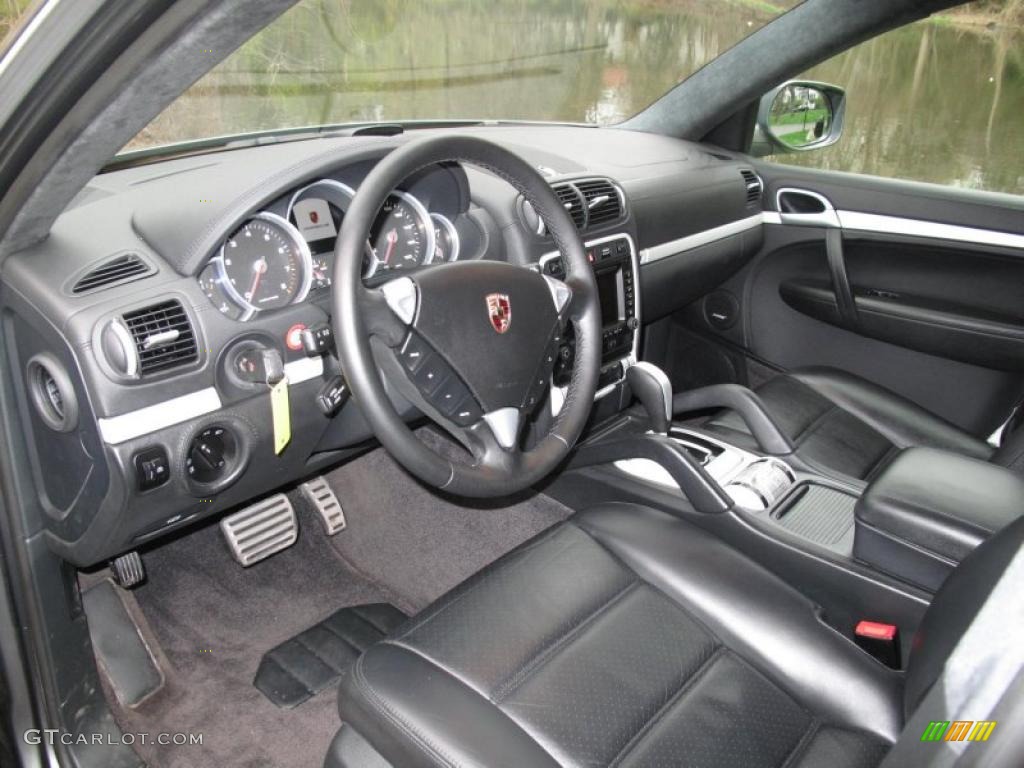2008 Porsche Cayenne Turbo Black Dashboard Photo #48480219