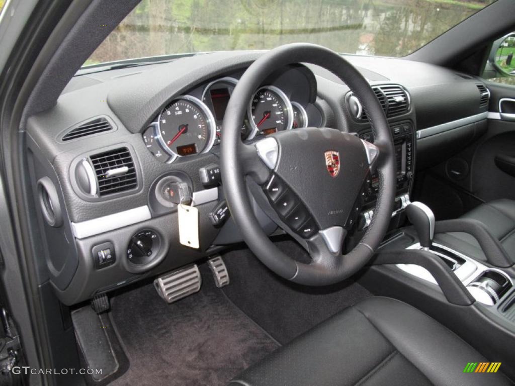 2008 Porsche Cayenne S Black Dashboard Photo #48480684