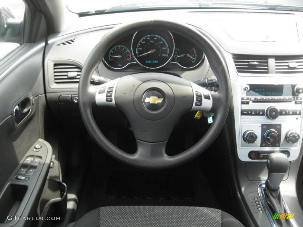 2011 Chevrolet Malibu LT Ebony Steering Wheel Photo #48481575