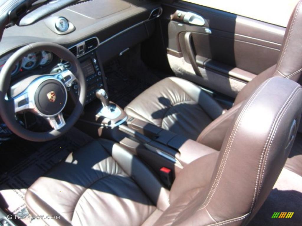 2011 911 Turbo S Cabriolet - Meteor Grey Metallic / Cocoa photo #5