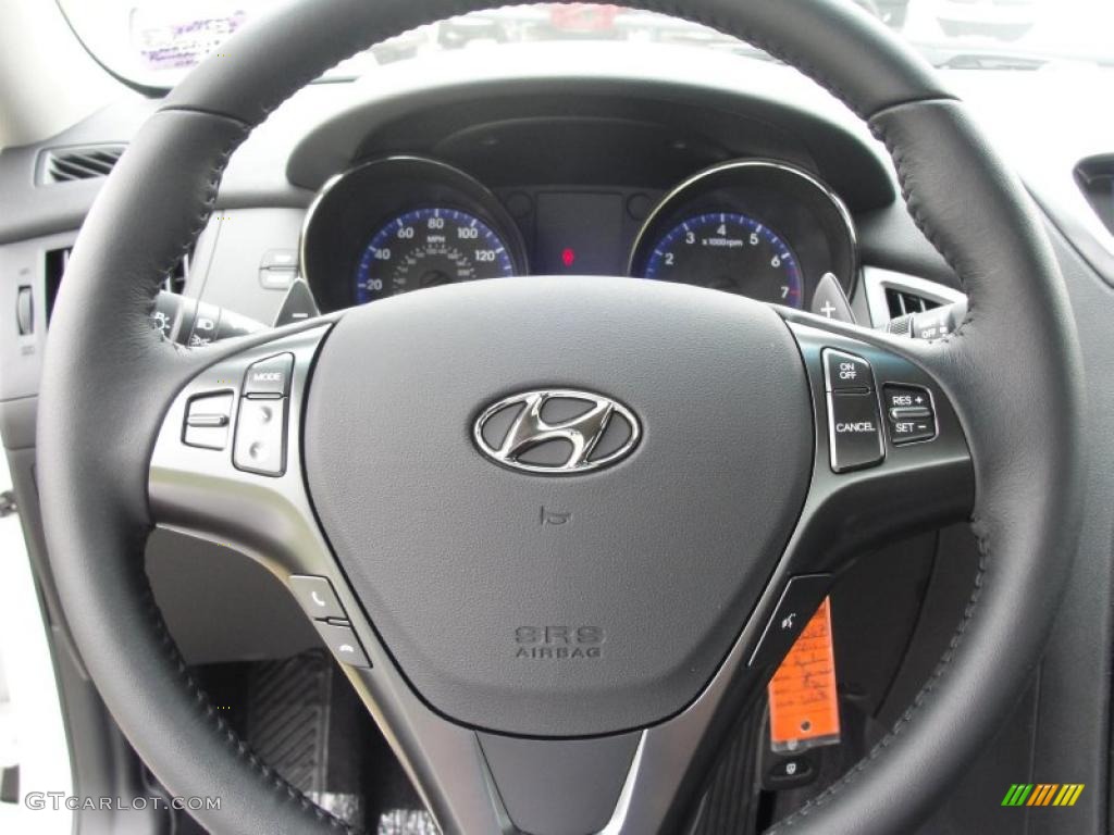 2011 Hyundai Genesis Coupe 2.0T Black Cloth Steering Wheel Photo #48483893