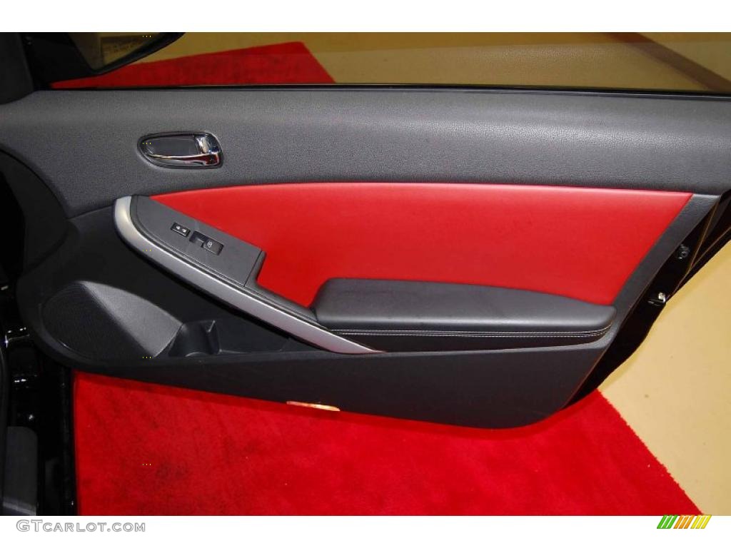 2010 Nissan Altima 2.5 S Coupe Red Leather Door Panel Photo #48484320
