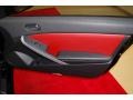 Red Leather 2010 Nissan Altima 2.5 S Coupe Door Panel