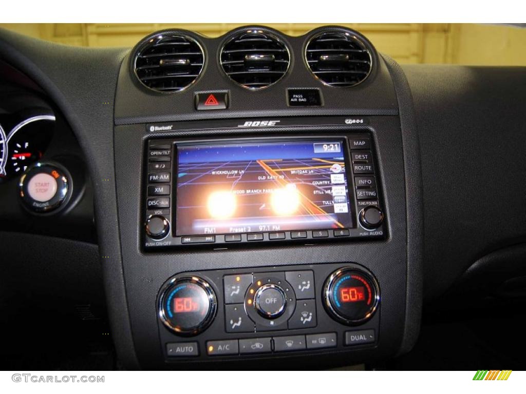 2010 Altima 2.5 S Coupe - Super Black / Red Leather photo #21