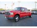 2007 Red Ford F350 Super Duty Lariat Crew Cab 4x4 Dually  photo #6